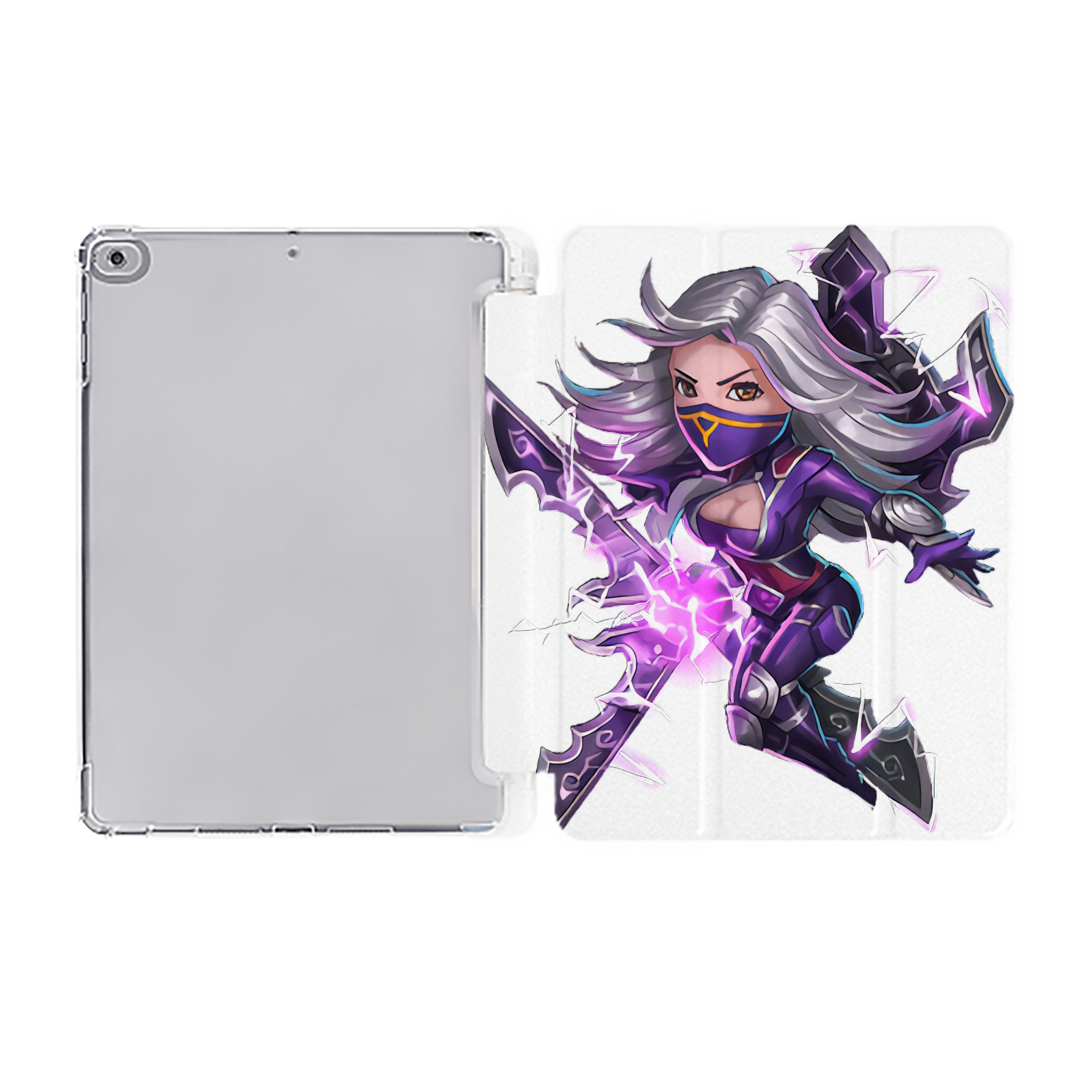 （画像用） リーグ・オブ・レジェンド League of Legends LOL IPad ケース ペン収納付き 三つ折りスタンド PUレザー×シリコン 対応機種9.5/10.5/10.9インチ